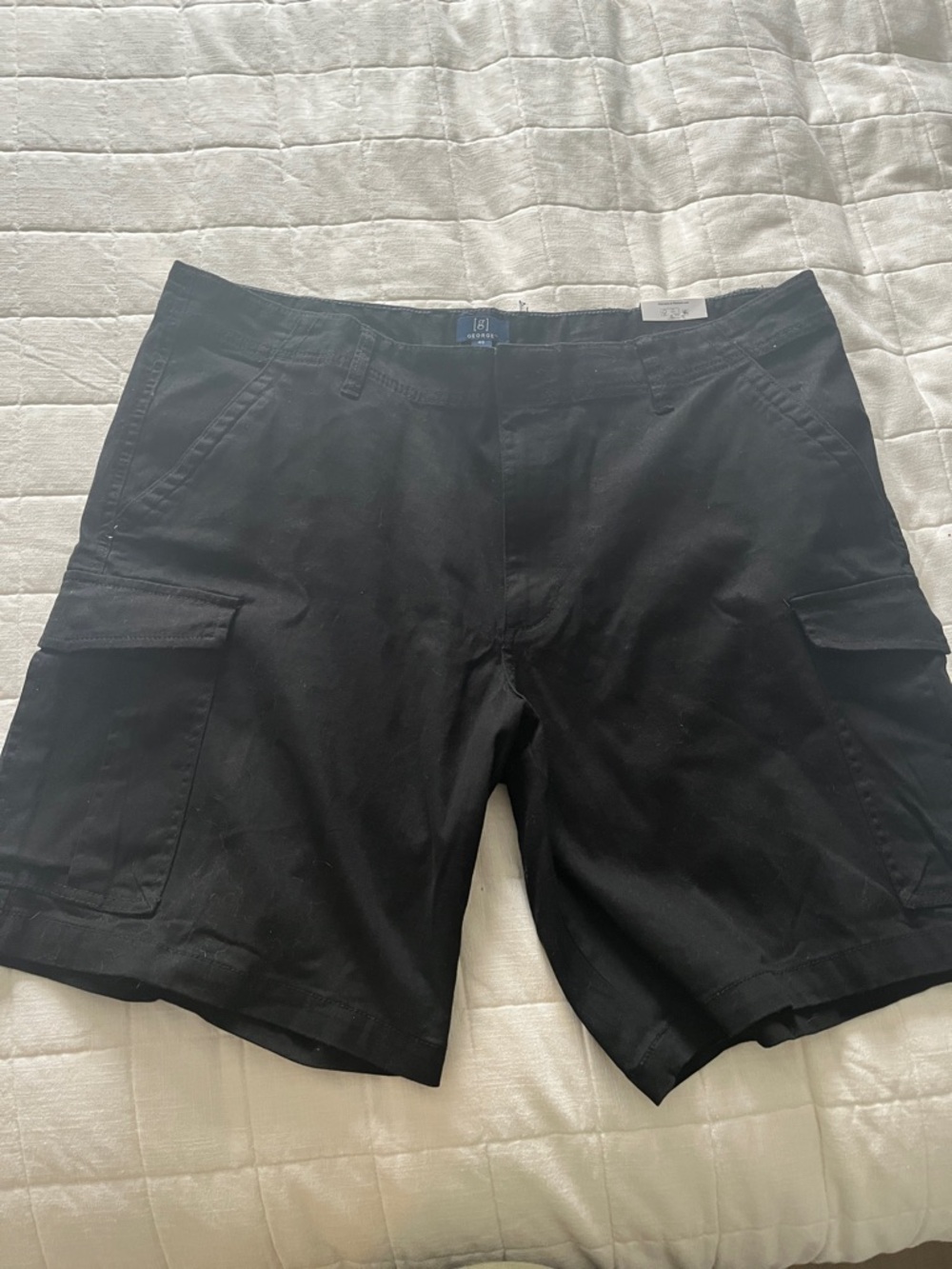 Men's Black Cargo Shorts with Utility Pockets
